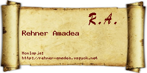 Rehner Amadea névjegykártya