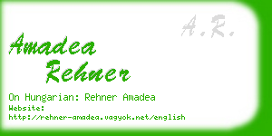 amadea rehner business card